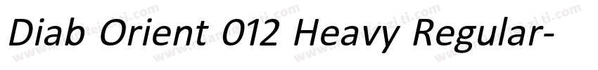 Diab Orient 012 Heavy Regular字体转换